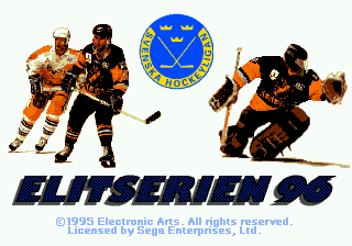 Elitserien 96 title screen for Sega Mega Drive